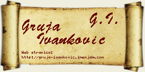 Gruja Ivanković vizit kartica